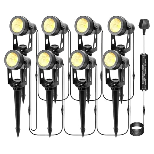 8-in-1 Low Voltage Garden Spotlights Set