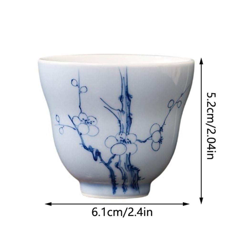 Filiżanki Matcha Ręcznie Malowana Śliwka Kwiat Herbaty Kubek Host Kubek Domowy Ceramiczny Kubek Do Herbaty Kuchnia Wykwintny Osobisty Kubek Do Herbaty Zestaw Do Herbaty Kubek Zaparzacz