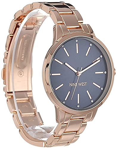 Image of Nine West Women's Crystal Accented Bracelet Watch