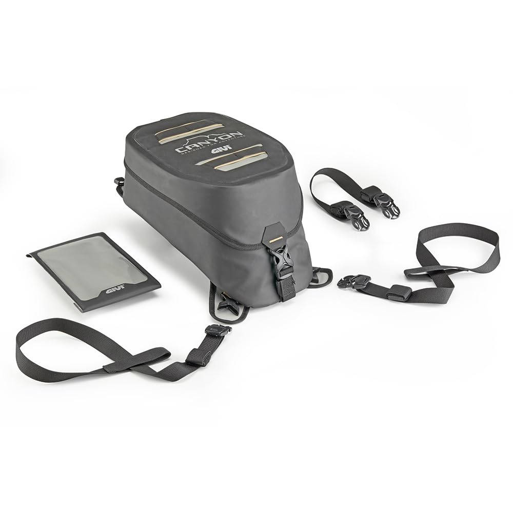 GIVI GRT728 Wasserfester Tankrucksack, Schnellverschlusssystem mit Clip-Gurten, 10 Liter