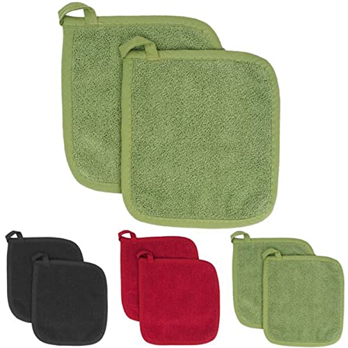2Pcs Pocket Pot Holders Cotton Heat Potholder Multipurpose Hot Pads Machine Washable Oven Mitts Cloth Potholders For Daily Kitchen Baking And Cooking Sikye (A, One Size) #TOP3