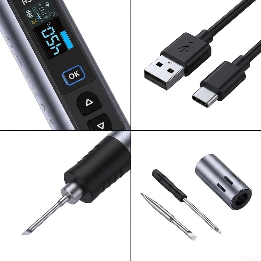 Soldador digital 450C pantalla LCD de calentamiento rápido