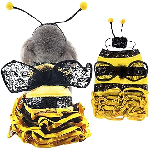 Bumblebee Dog Costume with Wings Cover