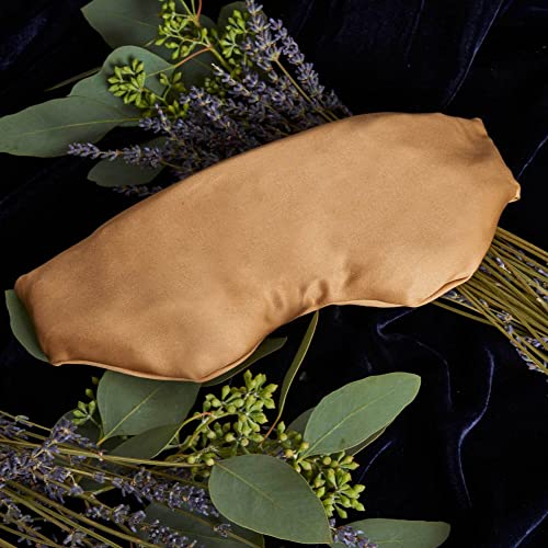 YANA Luxury Weighted Eye Sleep Mask for Sleeping - Aromatherapy Weighted Sleep Mask with Copper-Infused Satin Cover & Adjustable Strap, All Natural Lavender & Flaxseed Seed Fill for Women & Men - Image 8