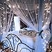 echosari Curtain Lights Battery Operated, 300 LED 9.8ft×9.8ft Fairy Curtain Lights with Remote Timer, Outdoor Curtain Window Lights for Bedroom Wedding Backdrops Christmas Party Decór (Cool White)