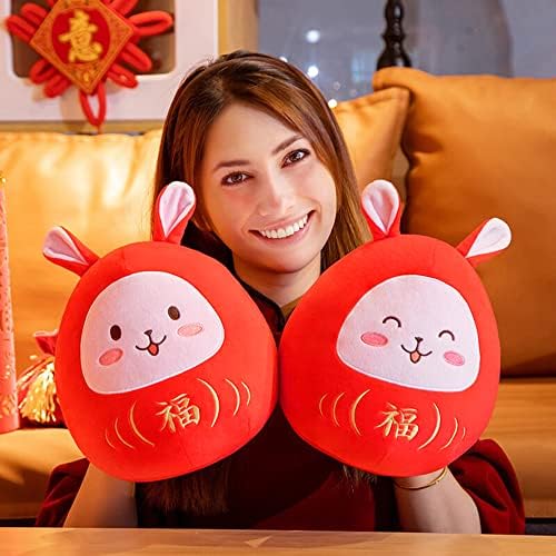 QKTYB Stuffed Animal, 4Pcs Soft Plush Rabbit Toy Animals Throw Pillow Toy Doll Cute Plushies Room Decor Great Gifts for Kids Birthday Christmas