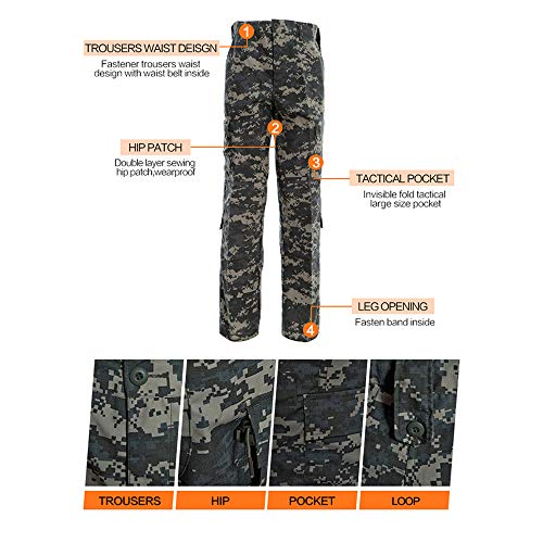 image for MINGHE Military Tactical Men's Combat Uniform Set Shirt and Pants Sets