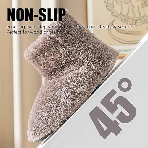 CLOUDEMO Boot Slippers for Women Indoor, Slipper Socks for Women, Cozy Warm Lined Non-Slip House Booties Slippers3