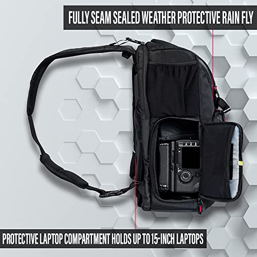 Deco Gear Dslr Camera Backpack, Customizable Compartments For Cameras, Lenses, Accessories & Laptop, Weather Protective, Perfect For Canon Nikon & Sony Photographers (Can Also Turn Into Sling Bag) #TOP2