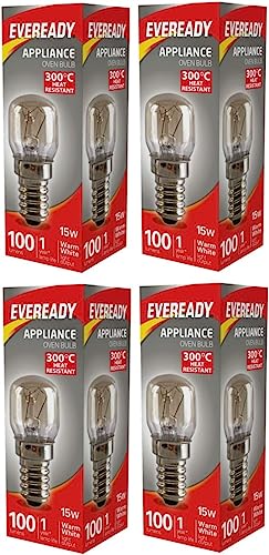 4 X 15w Universal 300c OVEN COOKER APPLIANCE Bulb Lamp SES E14 Light Bulbs 240V