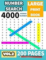 Number Search: Volume 2.Challenge For Adults And Seniors.Big Puzzlebook with Number Find Puzzles .Perfect Gift For Puzzle Lovers B089M2FRSZ Book Cover