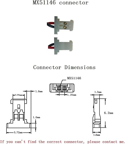 Miniatura 3 de LJCELL CMOS ML1220 - Batería para Dell XPS 13 15 9343 9350 9360 9365 BIOS RTC ML1220 con cable de 2 cables y conector
