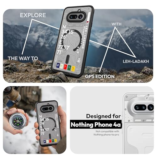 Image of KAPAVER Mag-X Sandstone Case for Nothing Phone 4a MagSafe, Magnetic | Nothing Phone 4a Back Cover (Leh-Ladakh)