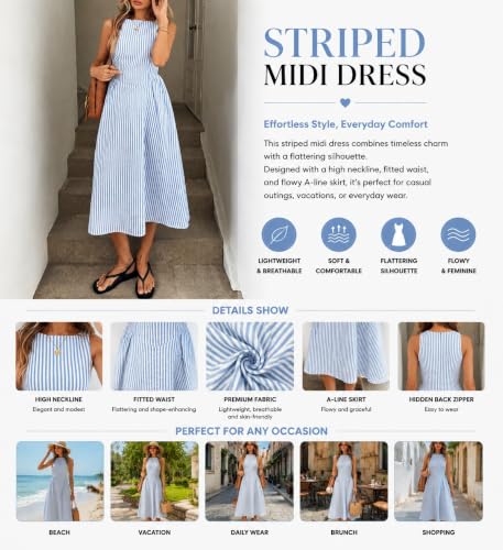 Robe midi elegante a col bateau offrant une coupe trapeze fluide - 7