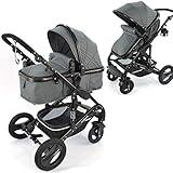 Mit dem Bambimo Kombi-Kinderwagen 2in1 haben Sie , Komfort, Stabilität, Sicherheit und ein modernes Design vereint! Die Babywanne lässt sich in wenigen Sekunden zum Sportsitz umfunktionieren, damit sparen Sie nicht nur viel Platz im Kofferraum, Sie sind auch flexibel ob Ihr Kind sitzend oder schlafen im Kinderwagen liegen soll.