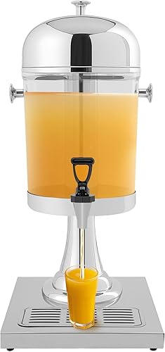 Miniatura 8 de Dispensador de bebidas de 4.22 galones con soporte y núcleo de hielo, recipiente comercial para bebidas frías con jarra de bebida de espita