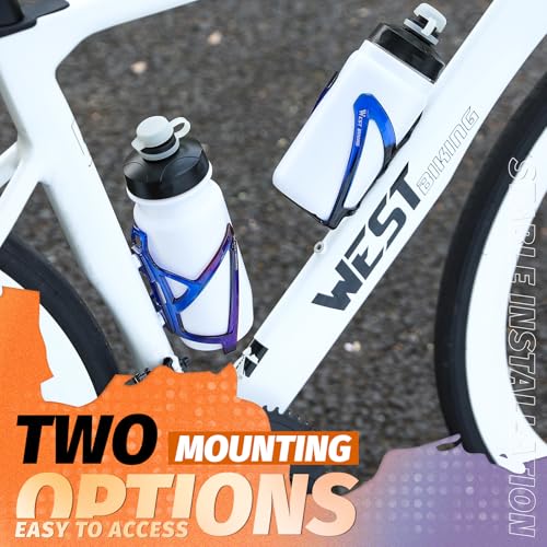 Image of Bike Water Bottle Cage, Durable Ultralight Plastic Water Drink Holder Rack , Lightweight PC Water Bottle Holder for Bicycle, Cycling Bottle Holder Cages for MTB, Road Bike, Mountain Bikes