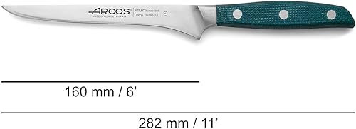 Miniatura 2 de Arcos Cuchillo de carnicero forjado en acero inoxidable de nitro, cuchillo profesional de carnicero de 6 pulgadas para quitar carne de huesos, mango