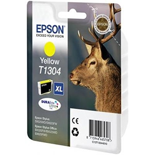 Epson T1304 10.1 ml jaune original blister avec alarme sonore cartouche d'encre pour Stylus Office BX535 BX630 BX635 BX935 WorkForce WF 3520 3530 3540 7015 7515 7525 - vue 2