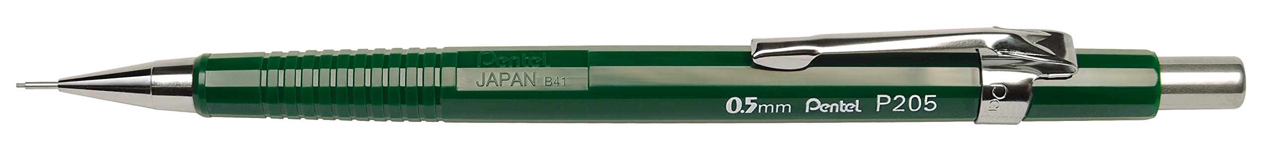 Pentel Sharp 200 P205 Druckbleistift, 0.5 mm, Härtegrad HB, grün (12 Stück)
