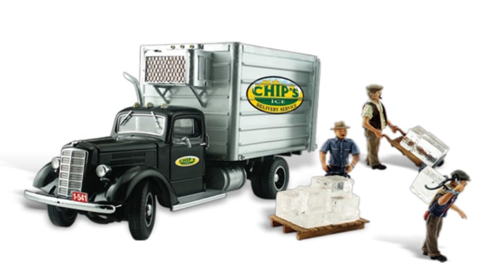 Woodland Scenics 5557 AS5557 Ice Blocks Ice Delivery Ice Transport Track HO H0 1:87 Ice Truck - Image 2