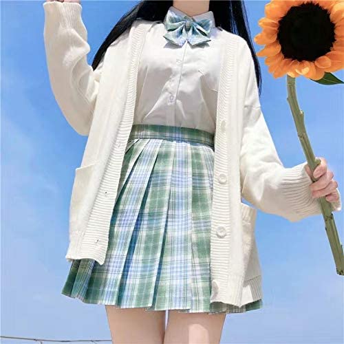 Kawaii Cardigan Sweater for Teen Girls Cute Long Sleeve Loose Knitted Jacket Coat Aesthetic Japanese School Uniform3