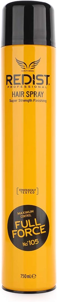 Redist Professional Hair Spray Super Strength Finishing Maximum Control Full Force No. 105, 750 ml