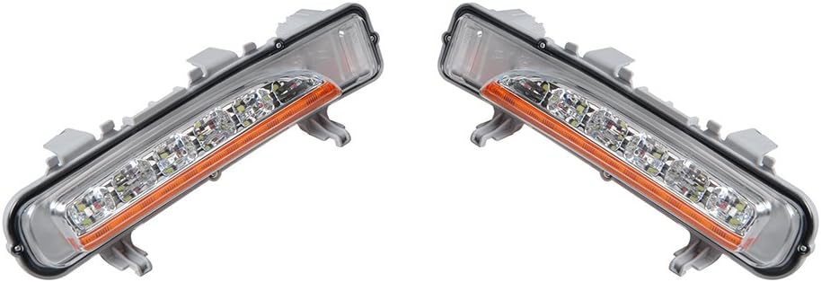 Primeauto Daytime Running Lights for Ford Edge 2012-2014 Driving Light with Yellow Turn Signals Car LED DRL Daylight (1 Pair)