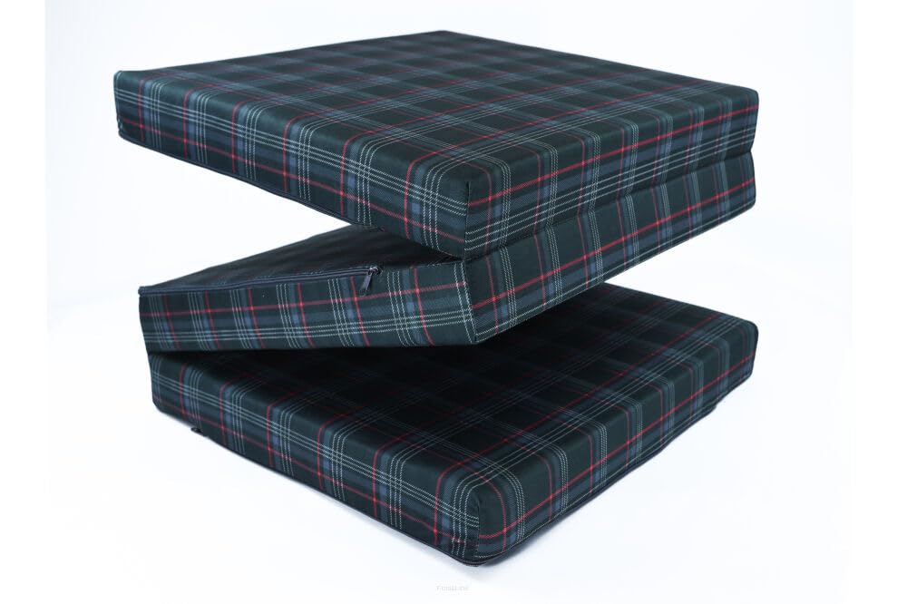 FORTISLINE Matelas Pliant 3 Parties 180 x 65 x 7 cm, Gris Motif - Matelas d’appoint Pliable pour invité, Voyage et Camping, Housse Lavable
