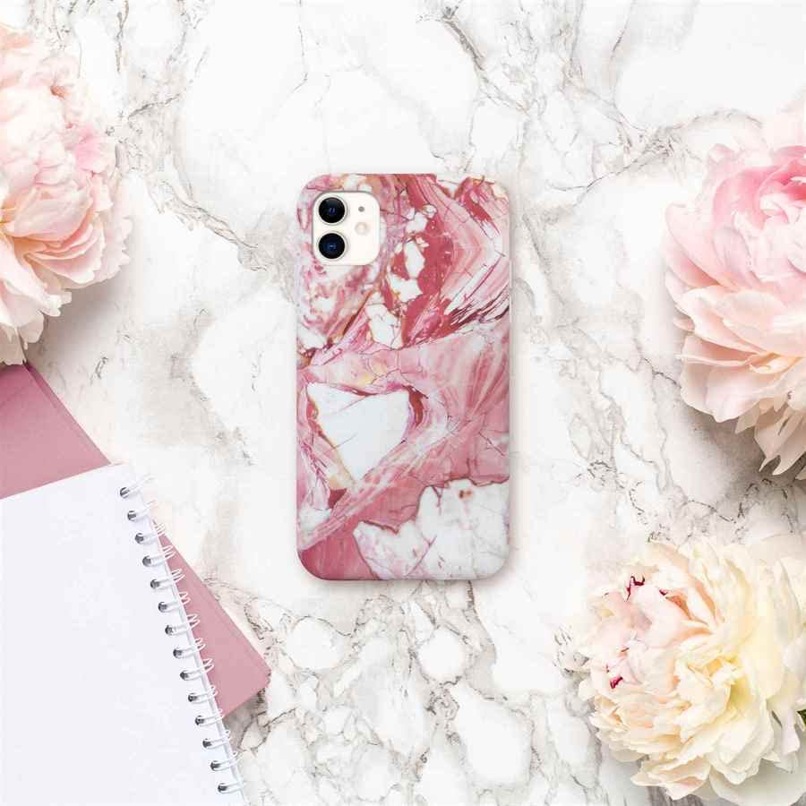 Coque silicone pailleté iPhone 12 mini effet marbre protection écran et objectif - 7