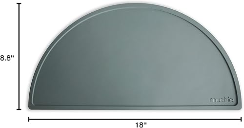 Miniatura 58 de mushie Mantel individual de silicona para niños, diseño antideslizante sin BPA (azul Cambridge) Cambridge Blue,Negro (Daisy),Azul marfil,Bluey