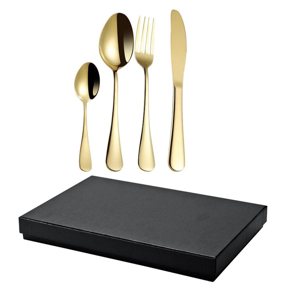 Ensemble de couverts en acier inoxydable pour repas de fête et dîner romantique chic