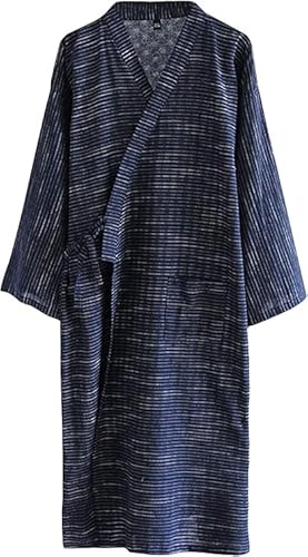 メンズ パジャマ 甚平 和風 浴衣 ルームウェア 寝間着 通気性 春 夏 秋 胸ポケット付き カジュアル 羽織 綿100 ゆったり 部屋着 男女兼用 湯上り 温泉 旅館 ホテル XLのサムネイル