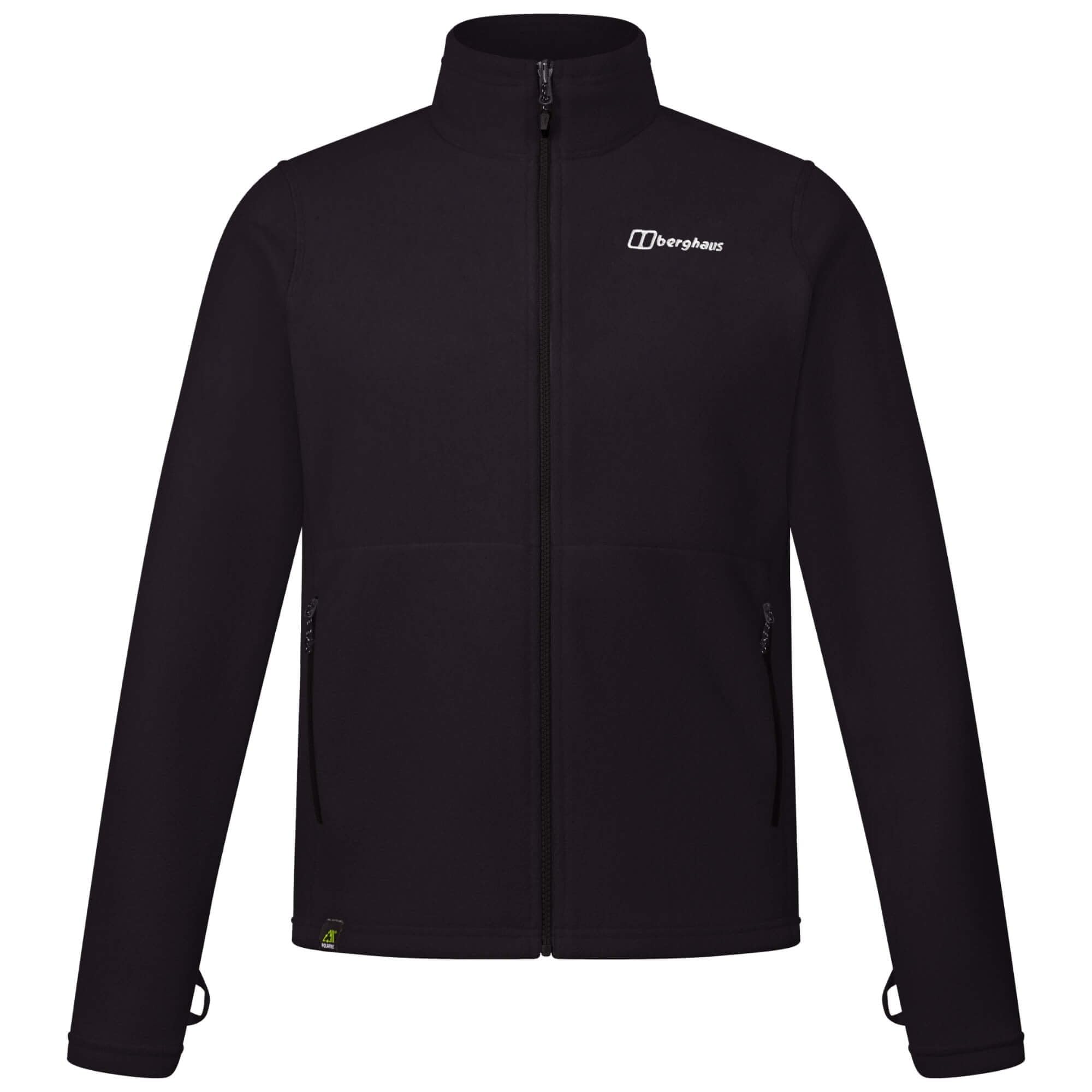 Berghaus Men's Prism Polartec Interactive Fleece Jacket | Added Warmth | Smart Fit | Durable Design Fleece Full Zip, Black, S