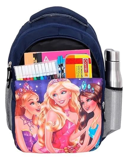 Image of Polyester kids Primary School Backpack, 30 Litres, Cartoon Print, for Tuition, Nursery to 5th Standard Boys and Girls Lightweight cartoon Bag