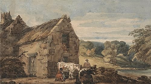 Tableau cottage Girtin Northumberland toile 60x90cm pour un salon sans cachet