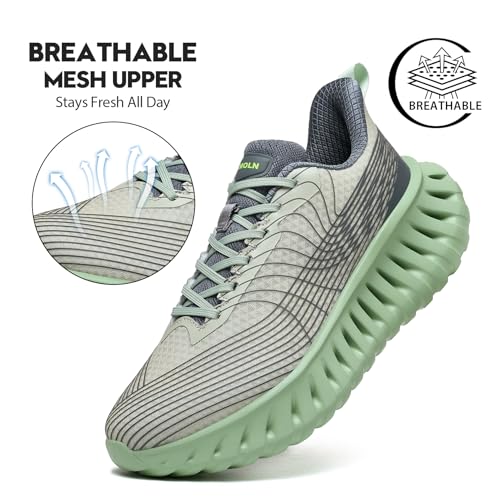 Image of GSLMOLN Wowen Walking Shoes Casual Shoes Breathable Walking Sneakers for Workouts Cushioned Flexible Womens Shoes Training Fashion Sneakers