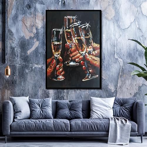 Tableau de fête grand format 80x110cm pour mur de salon