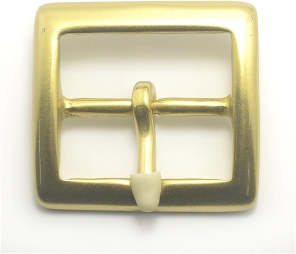 HBJWOV Men's Belt Brass Buckle Belt 40mm Pin Buckle Day Buckle Brass Buckle
