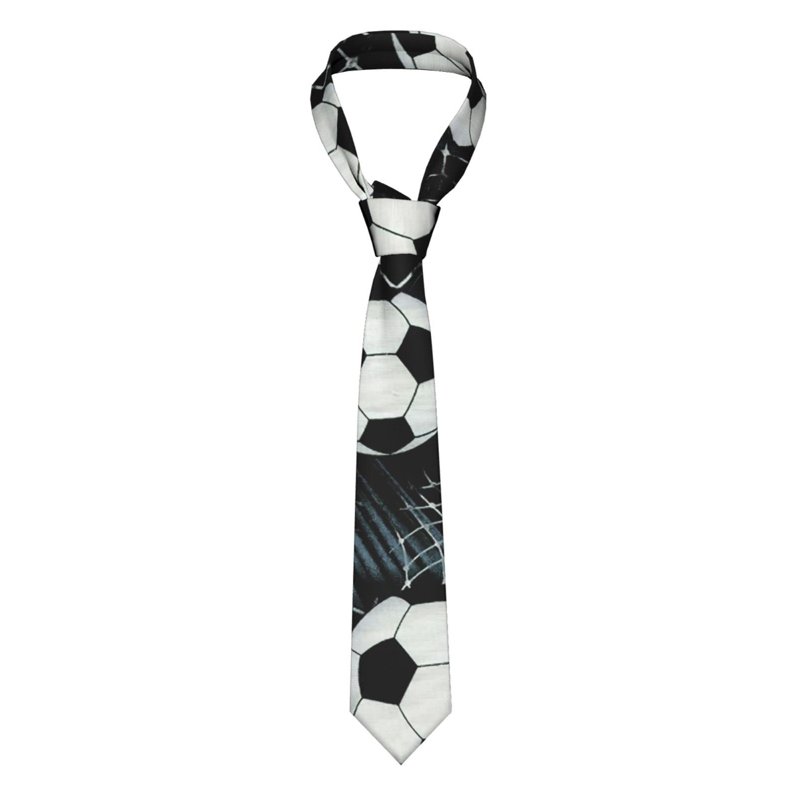 Fwjzdsp Unisex Kids As Pic Boys Soccer Fashion Tie Silk Necktie Business Cufflinks Woven Neck Tie Set Gift