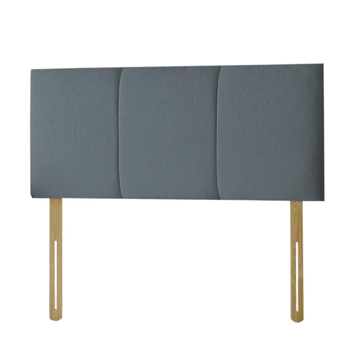 Kiswa collection Plush Velvet Divan Bed 2 Lined Headboard – Padded Paneled Upholstered Design | Adjustable Wooden Headboard for Beds | Classic & Modern Style (charcoal, 3feet Single)