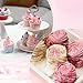 30 Pcs Pink Bow Cupcake Toppers, Bowknots Cake Decorating Bow Themed Birthday Party Decorations for Wedding Cakes Decoration Supplies, Baby Shower Party Decor（Pink, Different Sizes)