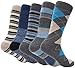 Marino Mens Patterned Dress Socks, Colorful Fun Socks, Fashion Cotton Socks - 5 Pack - Conventional Design Dress Socks - Dappled Iron - 13-15