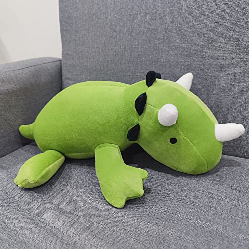 Dinosaur Weighted Plush, 24" 3.5 Lbs Character Weighted Stuffed Animals Series, Cute Dino Plushie Dolls Throw Pillow Birthday Gifts For Children Kids Adults Pink (Green) #TOP4