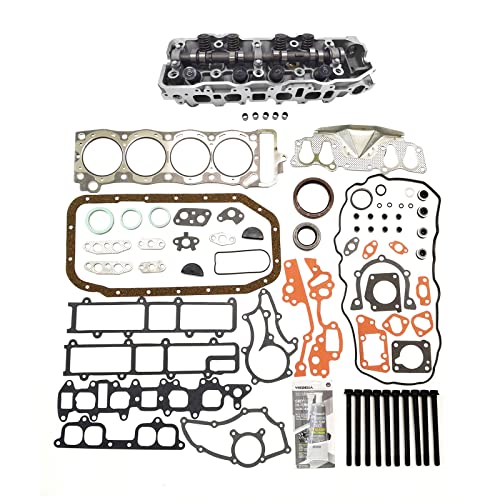 Image of Partsflow Cylinder Head & Head Gasket Set w /Bolts for 1985-1995 Toyota 4Runner for 1985 Toyota Celica for 1985-1995 Toyota Pickup OE#11101-35080 2.4L 2366CC L4 SOHC 8V ENG. Code inch22R, 22RE, 22REC inch
