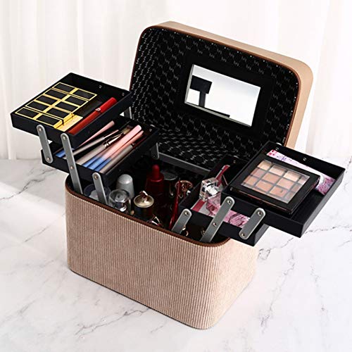 Fanuse Neue Kosmetikkoffer Make-Up-Tasche Koffer Reise-Aufbewahrungsbox Waschlappen mit GrooEr KapazittT DoppeltüRiger… – Bild 7