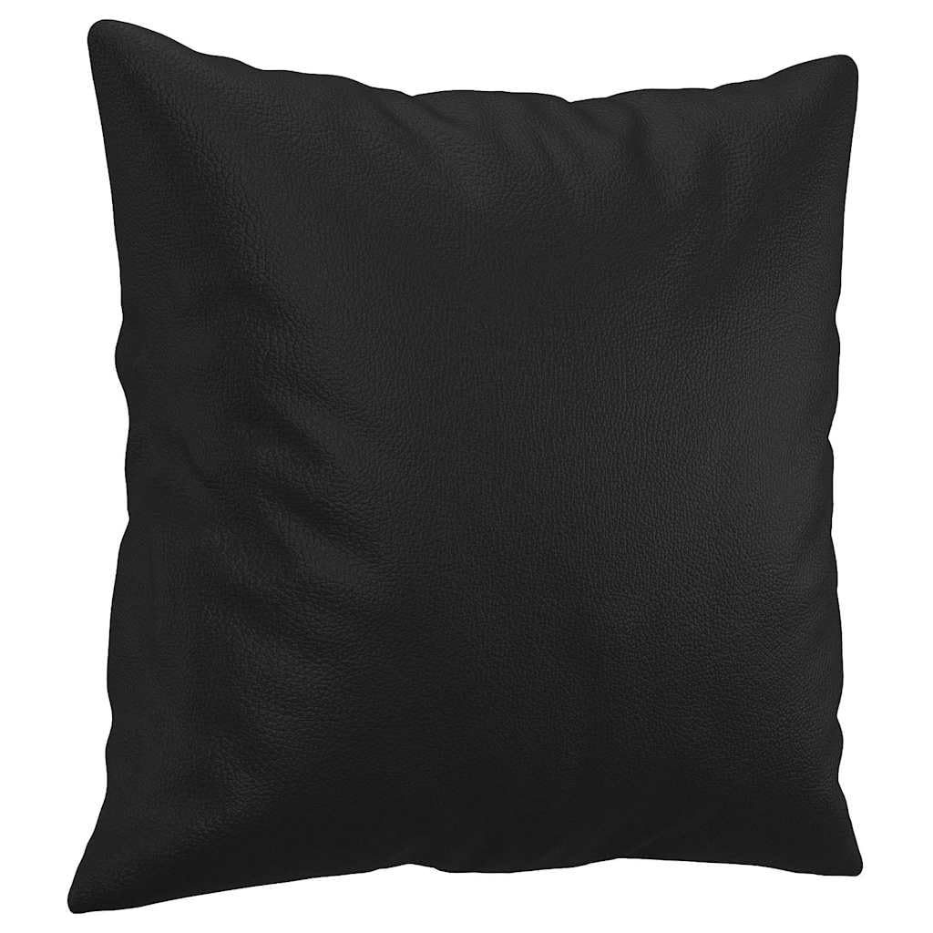 Juego de 2 cojines decorativos de piel sintética, 40 x 40 cm, para salón, sofá, dormitorio, moderno, mullido, suave