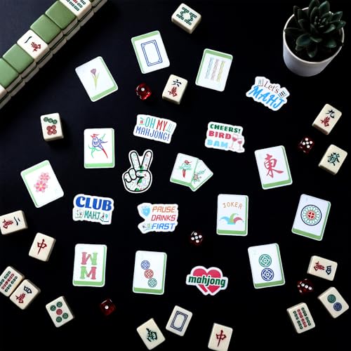 Set de 24 imanes decorativos de Mahjong para refrigerador miniatura 2