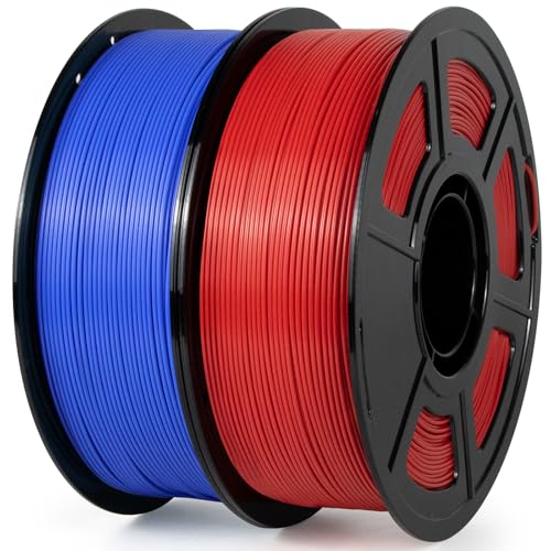 Image of iSANMATE ASA Filament 1.75mm Bundle 2KG (4.4lbs), UV & Weather Resistant 3D Printer Filament Perfect for Outdoor Functional Parts, Blue+Red