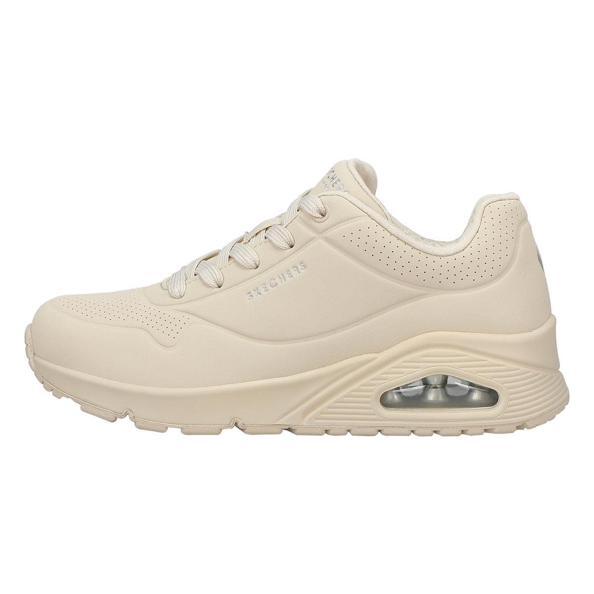Skechers Women's Uno Stand On Air Trainers, Off White Durabuck, 7 UK
